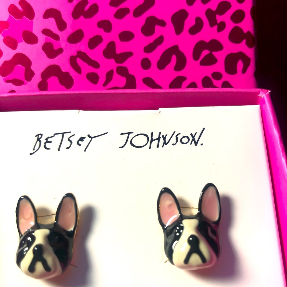 Betsey Johnston Bulldog Gold-Tone stud earrings
